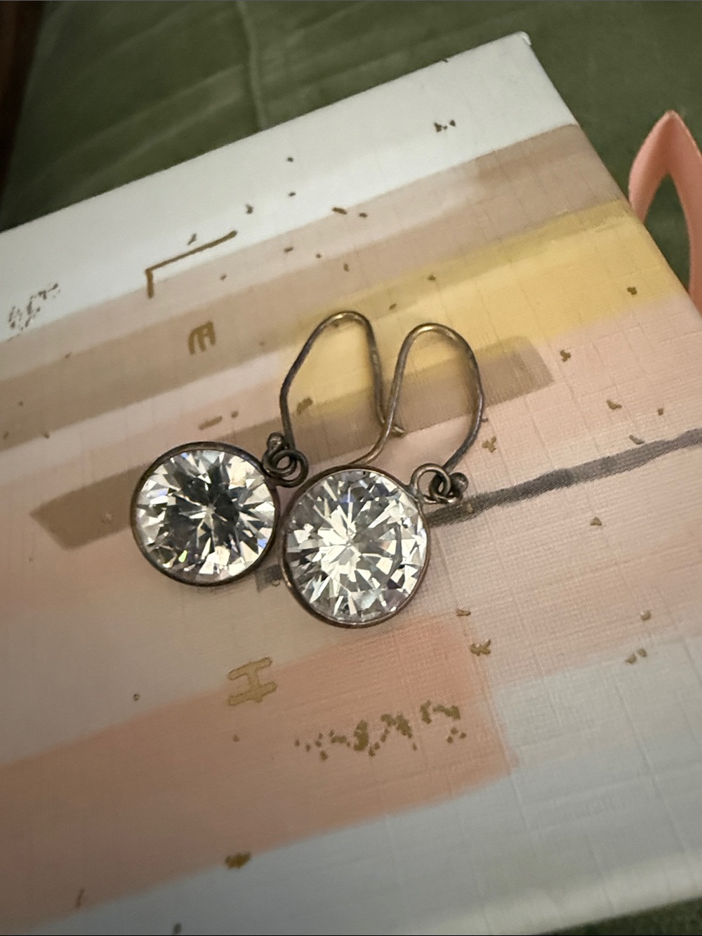 Crystal Drop Earrings - Clear Crystal Dangle (Unknown Brand)